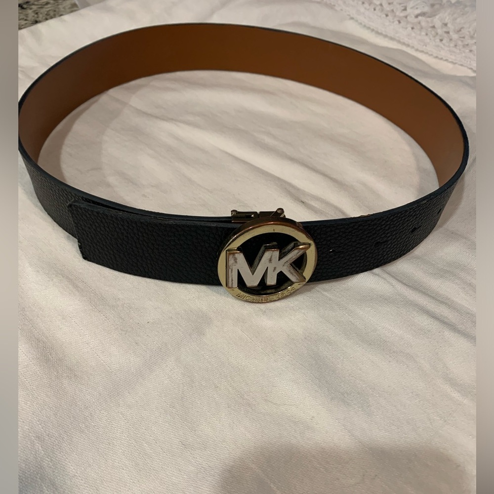 Michael Kors Black Belt with MK Logo